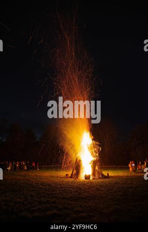 Roman Fort, Wicker Man, Event, Auxilia, Holt, Galles del Nord, Regno Unito. Foto Stock