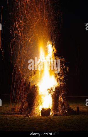 Roman Fort, Wicker Man, Event, Auxilia, Holt, Galles del Nord, Regno Unito. Foto Stock