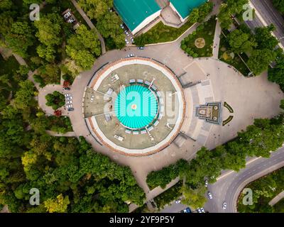 Vista aerea del museo Amir Timur a Tashkent, Uzbekistan Foto Stock