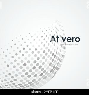 Sfera 3d vettoriale costituita da punti di colore. Illustrazione Vettoriale