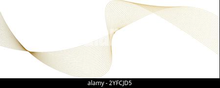 sfumatura dorata curva uniforme. Illustrazione vettoriale Illustrazione Vettoriale