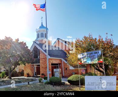 St. Mary's Carpatho-Chiesa greco-cattolica ortodossa russa, Yonkers, New York Foto Stock