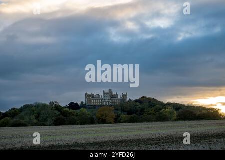 Castello di Belvoir vicino a Melton Mowbray nel Leicestershire, Regno Unito Foto Stock