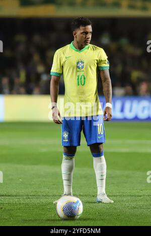 Rodrygo del Brasile durante le qualificazioni ai Mondiali di calcio 2026 tra Brasile ed Ecuador allo stadio Couto Pereira il 6 settembre 2024 a Curitiba, Brasile. Riquelve nata/SPP ( © Riquelve Natã/SPP) credito: SPP Sport Press Photo. /Alamy Live News Foto Stock