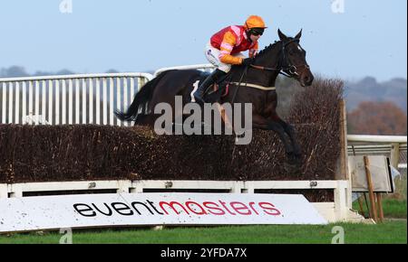 Plumpton, Regno Unito. 4 novembre 2024. Boldmere, cavalcata da Kielan Woods, la Littlehampton Welding Ltd Handicap Chase all'ippodromo di Plumpton. Crediti: James Boardman/Alamy Live News Foto Stock