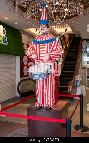 Marionetta gigante Kuidaore Taro a Dontonbori Osaka Giappone Foto Stock