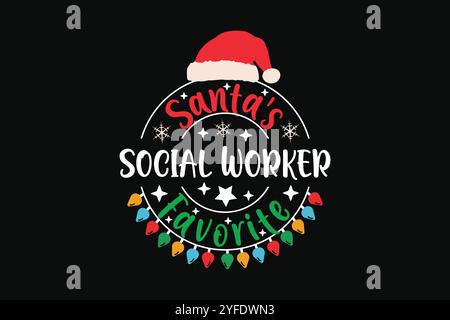 T-shirt natalizia Boho, design SVG Christmas Wenter Illustrazione Vettoriale