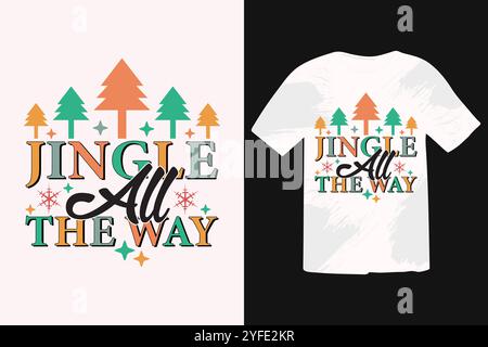 Christmas Pink Dog SVG Design Illustrazione Vettoriale