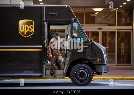 Corriere Philadelphia UPS Foto Stock