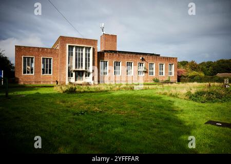 La stazione di trattamento delle acque Mill Brow di Scarisbrick è gestita da United Utilities, John Lennon ha lavorato come operaio in questo sito. Foto Stock