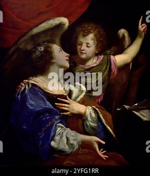 Santa Cecilia con un angelo, 1620–1630, Jacques de Létin, 1597-1661, Troyes, Francia, Francia, ( Museo di Belle Arti Budapest ) Foto Stock
