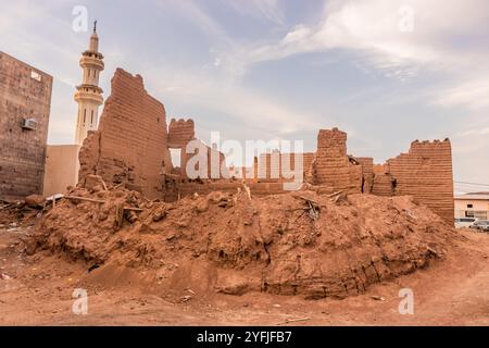 Rovina di una casa a Ha'il, Arabia Saudita Foto Stock