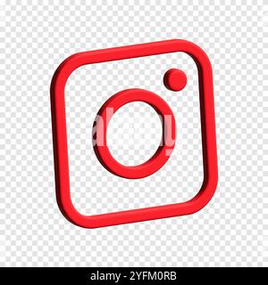 Confronto dei logo Instagram: Gradiente vs. Colore solido. Illustrazione Vettoriale