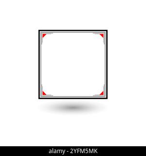 Cornice vuota con spigoli decorativi. Illustrazione Vettoriale
