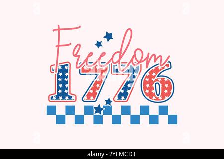 T-shirt SVG del 4 luglio Illustrazione Vettoriale