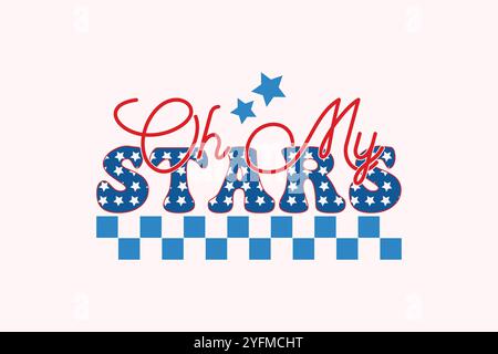 T-shirt SVG del 4 luglio Illustrazione Vettoriale