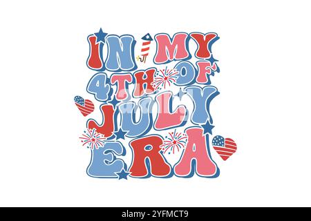 T-shirt SVG del 4 luglio Illustrazione Vettoriale