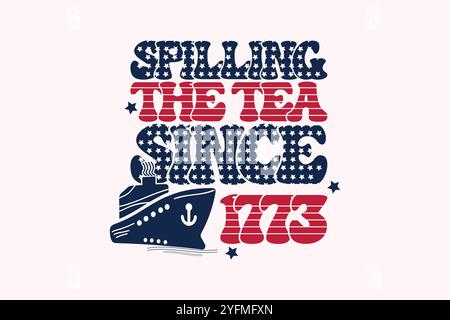 T-shirt SVG del 4 luglio Illustrazione Vettoriale