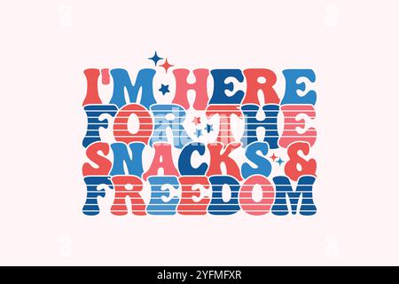 T-shirt SVG del 4 luglio Illustrazione Vettoriale