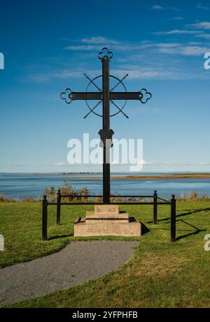 Acadian Memorial Cross Grand-Pré National Historic Site   Hortonville, nuova Scozia, CAN Foto Stock