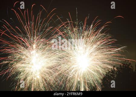 Spettacolo di fuochi d'artificio Chard Somerset Inghilterra regno unito 2024 Foto Stock