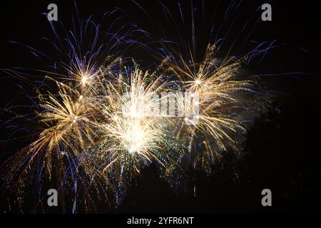 Spettacolo di fuochi d'artificio Chard Somerset Inghilterra regno unito 2024 Foto Stock