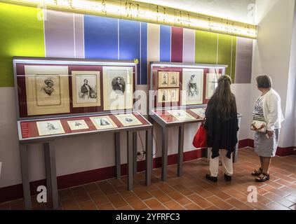 Interni di Casa Rossini, casa e luogo di nascita di Gioachino Rossini, Pesaro, Marche, Italia, Europa Foto Stock