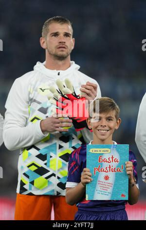 Lazio’il portiere Ivan Provedel durante la partita di calcio di serie A EniLive tra Lazio e Cagliari allo stadio Olimpico di Roma, Italia - lunedì 4 novembre 2024 - Sport Soccer ( foto di Alfredo Falcone/LaPresse ) Foto Stock