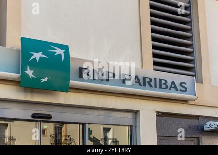BNP Paribas firma del gruppo bancario francese, Francia Foto Stock