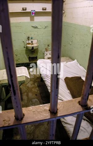 Una cella ad Alcatraz, San Francisco, California, Stati Uniti Foto Stock