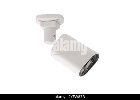 Telecamera di sorveglianza isolati su sfondo bianco Foto Stock