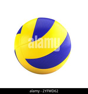 Pallavolo realistico che ruota su sfondo trasparente Foto Stock