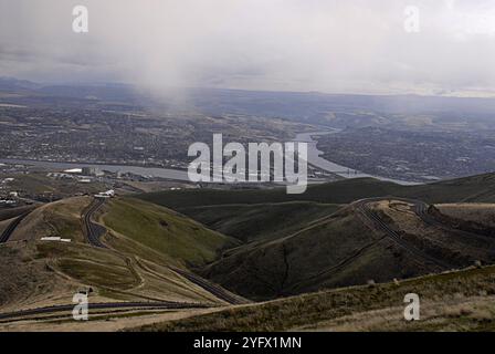 STATI UNITI / STATO DELL'IDAHO/LEWISTON . Lewiston Valley idaho State e Clarkston washington State vally view from Lewiston Hills 10 marzo 2010 FOTO Foto Stock