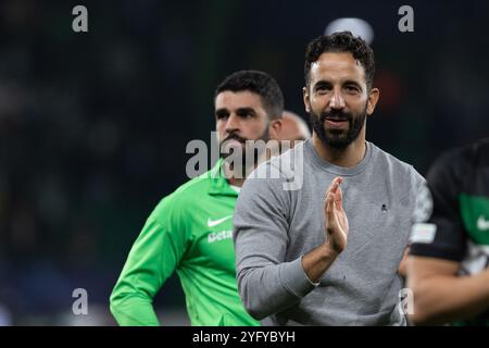 Lisbona, Portogallo. 5 novembre 2024. 5 novembre 2024. Lisbona, Portogallo. Allenatore portoghese di Sporting Ruben Amorim alla fine della partita della fase a gironi per la UEFA Champions League, Sporting vs Manchester City crediti: Alexandre de Sousa/Alamy Live News Foto Stock