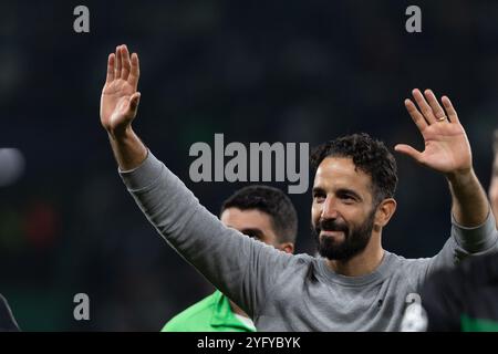 Lisbona, Portogallo. 5 novembre 2024. 5 novembre 2024. Lisbona, Portogallo. Allenatore portoghese di Sporting Ruben Amorim alla fine della partita della fase a gironi per la UEFA Champions League, Sporting vs Manchester City crediti: Alexandre de Sousa/Alamy Live News Foto Stock