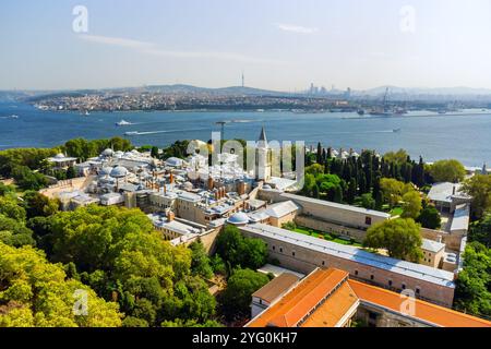 Splendida vista aerea del Palazzo Topkapi a Istanbul, Turchia Foto Stock