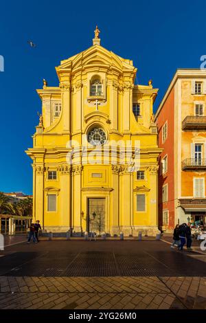 FRANCE, ALPES-MARITIMES (06) NICE, COURS SALEYA, CHAPEL OF MERCY CONOSCIUTA COME I PENITENTI NERI Foto Stock