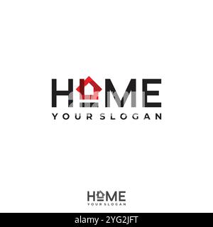 Design semplice del logo Letter Home per la tua azienda. Illustrazione vettoriale Illustrazione Vettoriale