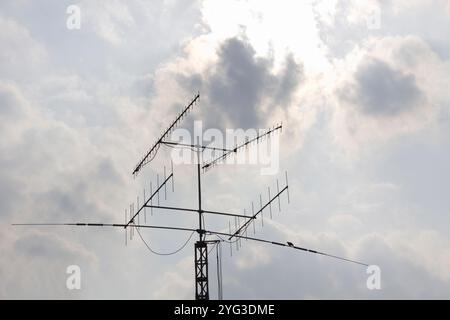 Antenne radio amatoriali Foto Stock