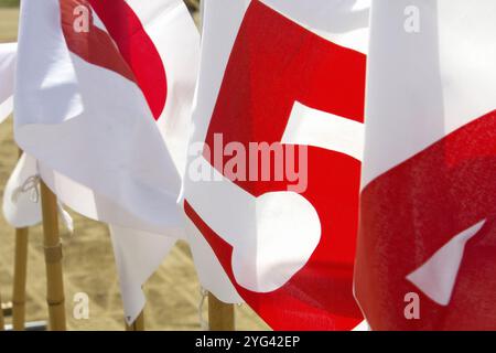 Bandiere per l'ordine dei premi in occasione della giornata sportiva Foto Stock