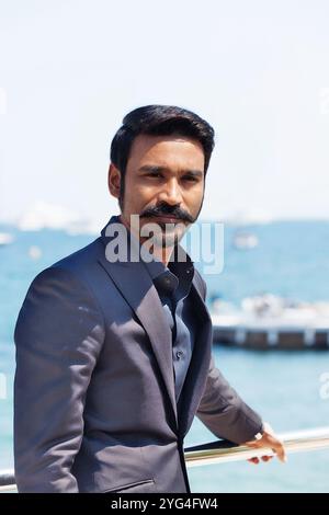 Dhanush, star del cinema tamil, al Festival di Cannes in Francia 2019. Foto Stock