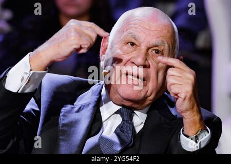 Roma, Italia. 6 novembre 2024. il ministro della giustizia Carlo Nordio durante l'intervento al Salone della giustizia, Roma, Mercoled&#xec;, 06 novembre 2024 (foto Roberto Monaldo/LaPresse) Ministro della giustizia Carlo Nordio durante il suo intervento al Salone della giustizia, Roma, mercoledì 06 novembre 2024 (foto di Roberto Monaldo/LaPresse) crediti: LaPresse/Alamy Live News Foto Stock