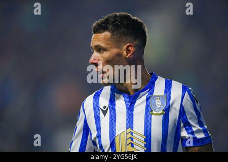 Sheffield Wednesday Defender Marvin Johnson (18) Ritratto, profilo durante la partita Sheffield Wednesday FC vs Norwich City FC Skybet EFL Championship all'Hillsborough Stadium, Sheffield, Inghilterra, Regno Unito il 5 novembre 2024 Credit: Every Second Media/Alamy Live News Foto Stock