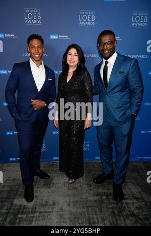 Jarred Hill, Alexis Christoforous, Alex Persha durante i Gerald Loeb Awards 2024 presentati da UCLA Anderson, tenutosi presso la Rainbow Room di New York, New York, USA, giovedì 10 ottobre 2024. Credito: Jennifer Graylock-Graylock.com Foto Stock