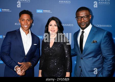 Jarred Hill, Alexis Christoforous, Alex Persha durante i Gerald Loeb Awards 2024 presentati da UCLA Anderson, tenutosi presso la Rainbow Room di New York, New York, USA, giovedì 10 ottobre 2024. Credito: Jennifer Graylock-Graylock.com Foto Stock