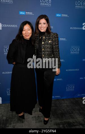 Catherine Kim, Chloe Melas durante i Gerald Loeb Awards 2024 presentati da UCLA Anderson, tenutosi presso la Rainbow Room di New York, New York, USA, giovedì 10 ottobre 2024. Credito: Jennifer Graylock-Graylock.com Foto Stock