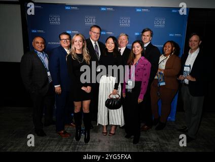 Jim Nelson, principessa Safiya Byers, Daphne Chen, 2024 LOEB Awards, Greg Borowski, Genevieve Redsten durante i Gerald Loeb Awards 2024 presentati da UCLA Anderson, tenutosi presso la Rainbow Room di New York, New York, USA, giovedì 10 ottobre 2024. Credito: Jennifer Graylock-Graylock.com Foto Stock