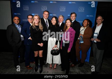 Jim Nelson, principessa Safiya Byers, Daphne Chen, 2024 LOEB Awards, Greg Borowski, Genevieve Redsten durante i Gerald Loeb Awards 2024 presentati da UCLA Anderson, tenutosi presso la Rainbow Room di New York, New York, USA, giovedì 10 ottobre 2024. Credito: Jennifer Graylock-Graylock.com Foto Stock