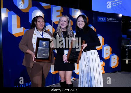 Vincitore, Genevieve Redsten, Princess Safiya Byers, Daphne Chen, durante i Gerald Loeb Awards 2024 presentati da UCLA Anderson, tenutosi presso la Rainbow Room di New York, New York, USA, giovedì 10 ottobre 2024. Credito: Jennifer Graylock-Graylock.com Foto Stock