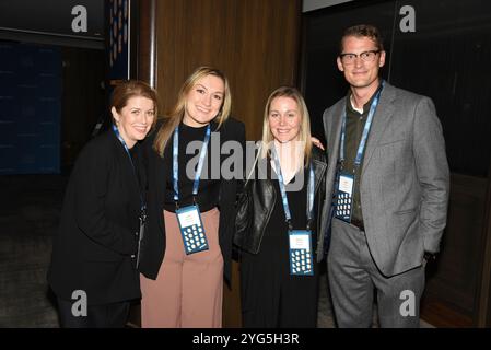 Lila MacLellan, Lydia Belanger, Alyson Shontell, Adam Banick durante i Gerald Loeb Awards 2024 presentati da UCLA Anderson, tenutosi presso la Rainbow Room di New York, New York, USA, giovedì 10 ottobre 2024. Credito: Jennifer Graylock-Graylock.com Foto Stock